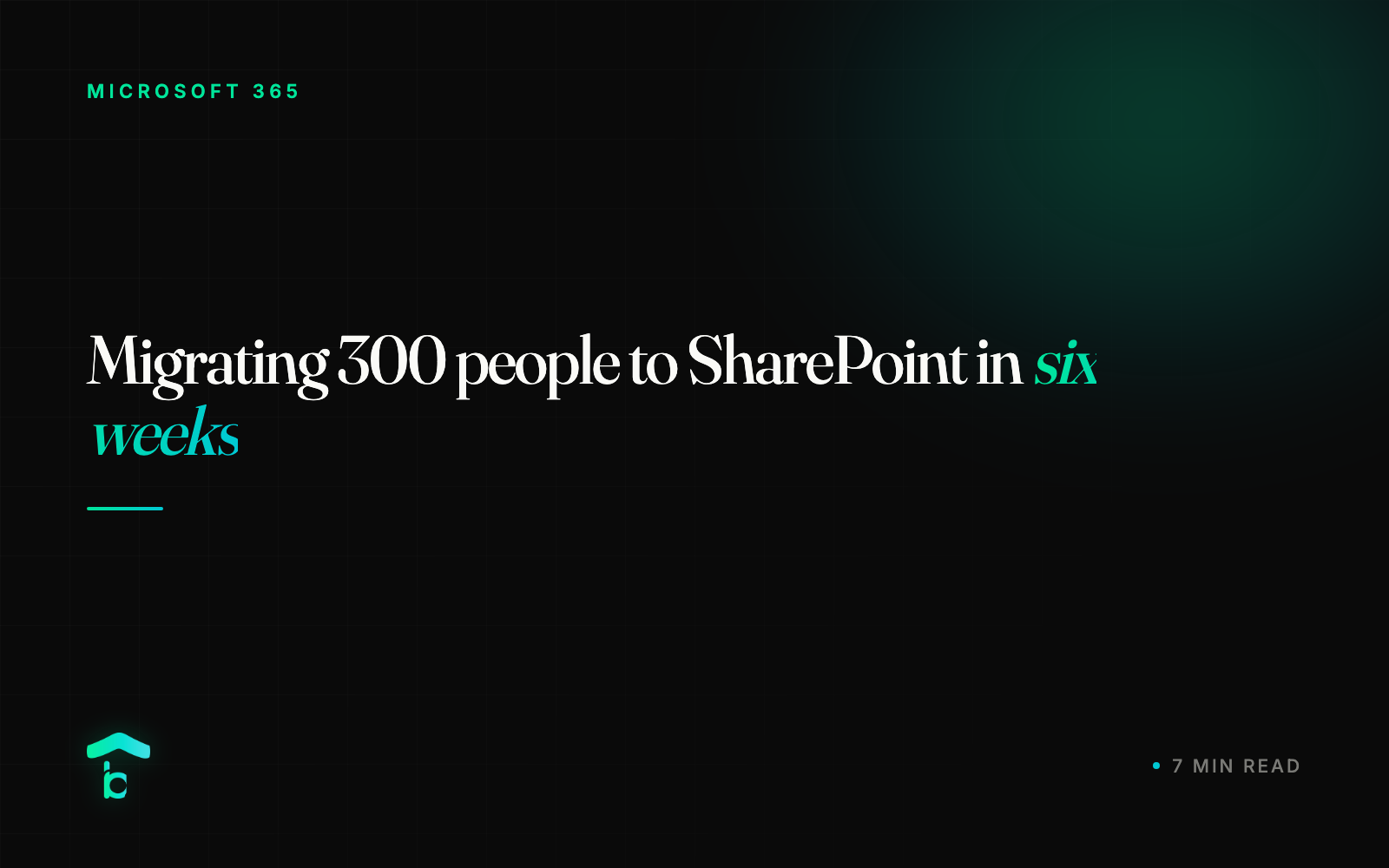 Migrating 300 people to SharePoint in six weeks